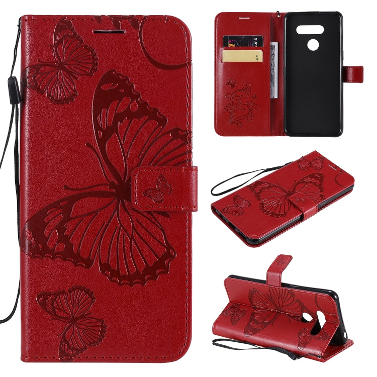 3D Butterfly Embossed Pattern Horizontal Flip Leather Case with Holder & Card Slot & Wallet & Lanyard, For LG K61, For LG Stylo 6, For LG K50S, For Motorola Moto E6s (2020)