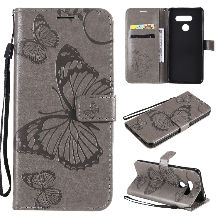 3D Butterfly Embossed Pattern Horizontal Flip Leather Case with Holder & Card Slot & Wallet & Lanyard, For LG K61, For LG Stylo 6, For LG K50S, For Motorola Moto E6s (2020)