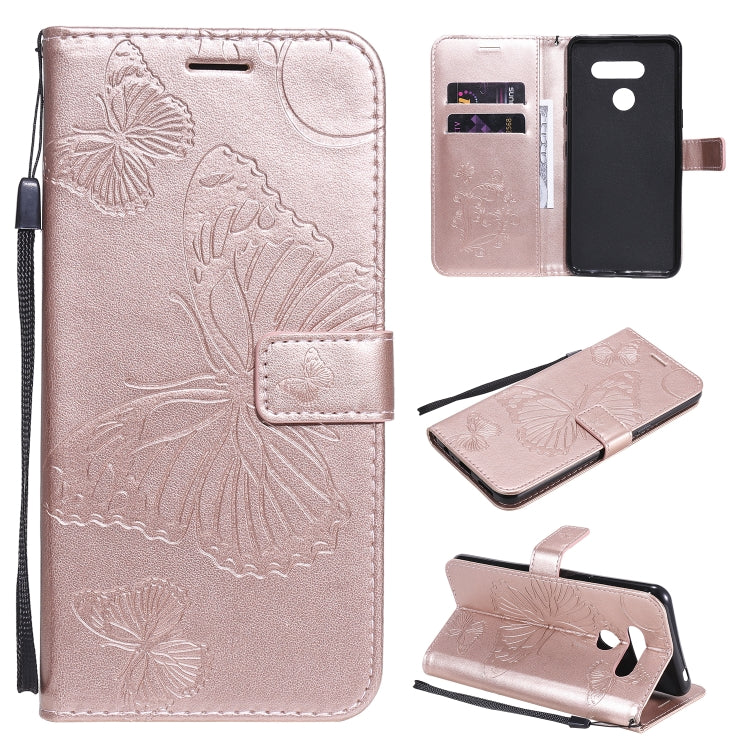 3D Butterfly Embossed Pattern Horizontal Flip Leather Case with Holder & Card Slot & Wallet & Lanyard, For LG K61, For LG Stylo 6, For LG K50S, For Motorola Moto E6s (2020)