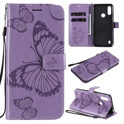 3D Butterfly Embossed Pattern Horizontal Flip Leather Case with Holder & Card Slot & Wallet & Lanyard, For LG K61, For LG Stylo 6, For LG K50S, For Motorola Moto E6s (2020)