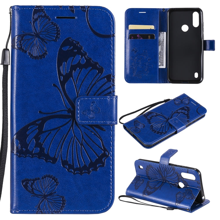 3D Butterfly Embossed Pattern Horizontal Flip Leather Case with Holder & Card Slot & Wallet & Lanyard, For LG K61, For LG Stylo 6, For LG K50S, For Motorola Moto E6s (2020)