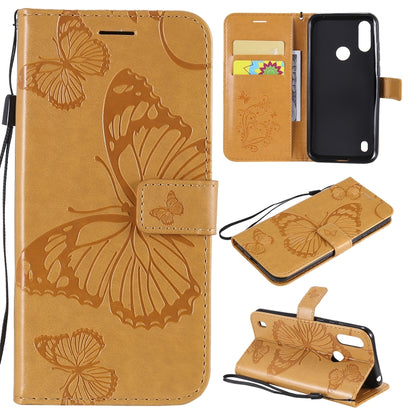 3D Butterfly Embossed Pattern Horizontal Flip Leather Case with Holder & Card Slot & Wallet & Lanyard, For LG K61, For LG Stylo 6, For LG K50S, For Motorola Moto E6s (2020)