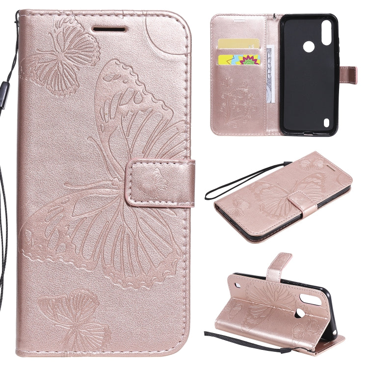 3D Butterfly Embossed Pattern Horizontal Flip Leather Case with Holder & Card Slot & Wallet & Lanyard, For LG K61, For LG Stylo 6, For LG K50S, For Motorola Moto E6s (2020)