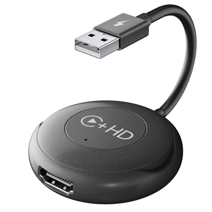 USB and HDMI Wired to Wireless CarPlay Auto Adapter, USB + HDMI Round