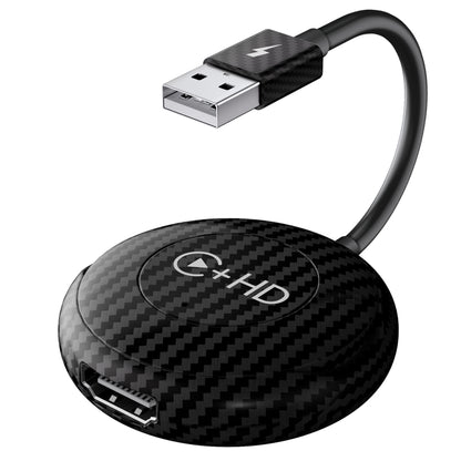 USB and HDMI Wired to Wireless CarPlay Auto Adapter, USB + HDMI Round
