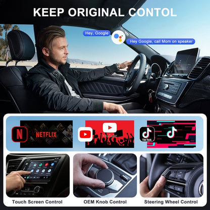 USB Interface Wired to Wireless CarPlay Auto Adapter for Android, USB Square