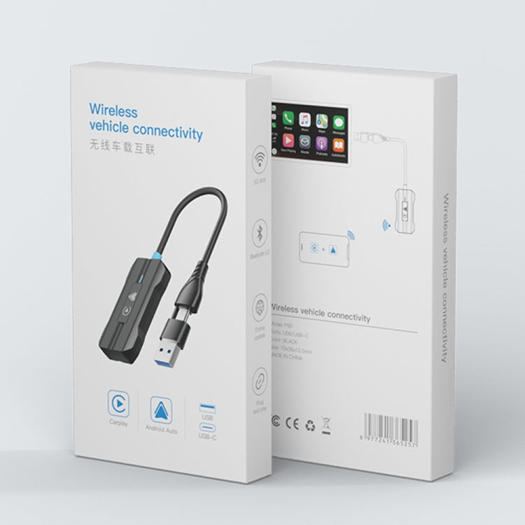 CarPlay and Android Auto Dual Interface Wireless Car Connectivity Box, P80