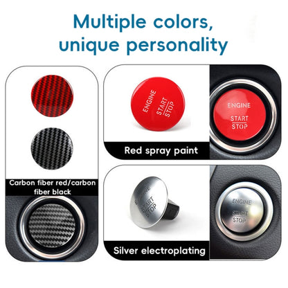 Car Keyless One-key Start Button Switch 2215450714 for Mercedes-Benz W164 / W205, Carbon Fiber Black, Carbon Fiber Red