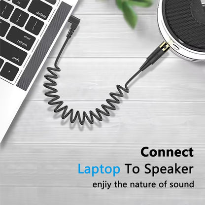 PC Camera Microphone Coiled Stereo Audio Adapter Cable, Length: 0.5m, Mini 3 Pin XLR Female to 3.5mm TRS, Mini 4 Pin XLR Female to 3.5mm TRS