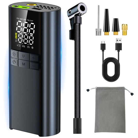 T8 Car Digital Display Portable Smart Electric Wireless Air Pump, T8