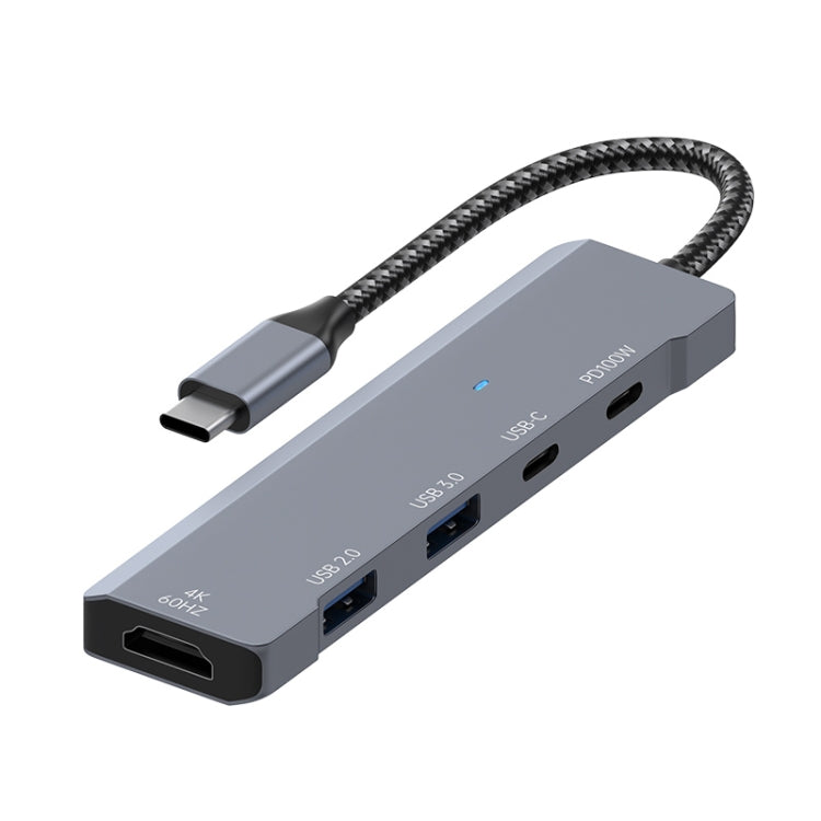 ADS-336 5 in 1 4K 60Hz HDMI, 2 x USB-C / Type-C, 2 x USB Multi-function HUB Expander, 5 in 1 (Dark Grey)