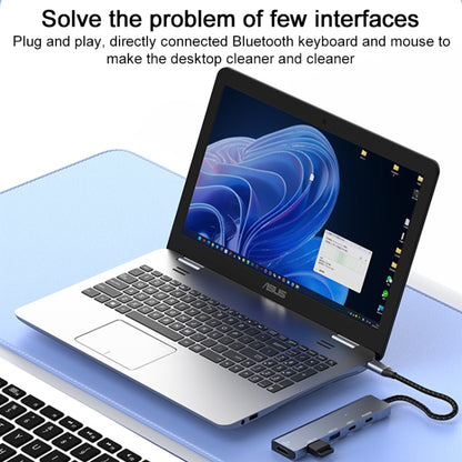 ADS-336 5 in 1 4K 60Hz HDMI, 2 x USB-C / Type-C, 2 x USB Multi-function HUB Expander, 5 in 1 (Dark Grey)