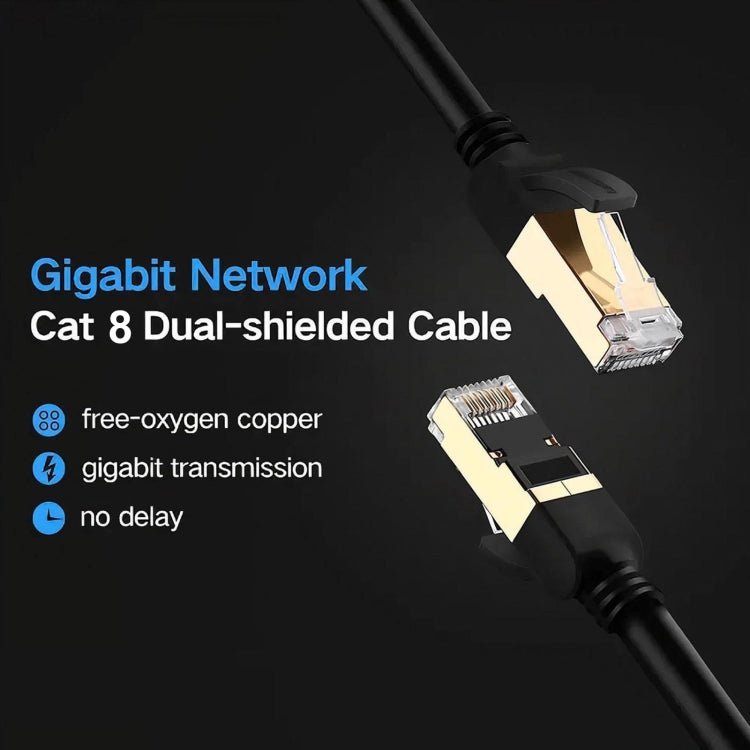 Gigabit Network Cat 8 Dual-shielded Cable, 1m, 2m, 3m, 8m, 30m
