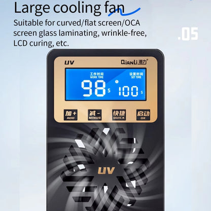 Qianli UVC17 7 inch Integrated UV Curing Lamp with Timing Function, US Plug