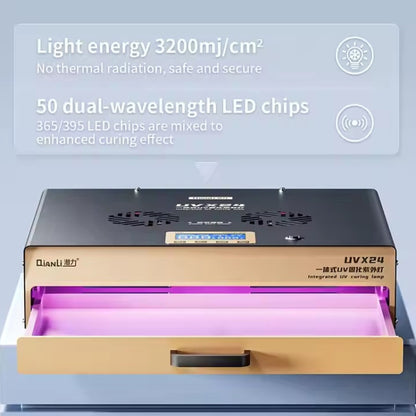 Qianli UVX24 16 inch Powerful Integrated UV Curing Lamp Box, US Plug, UK Plug, EU Plug