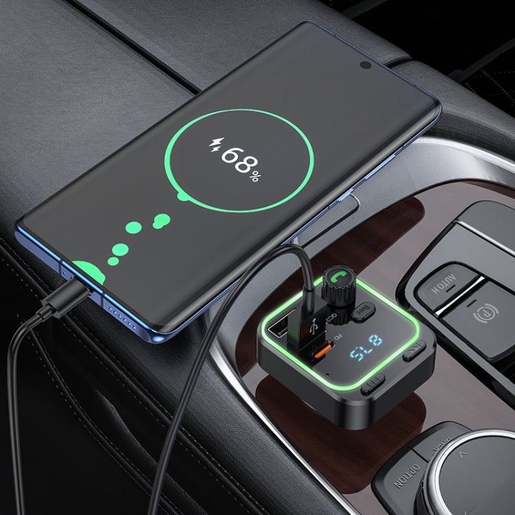 Borofone BC53 Highway PD20W & QC3.0 Car Bluetooth FM Transmitter, BC53