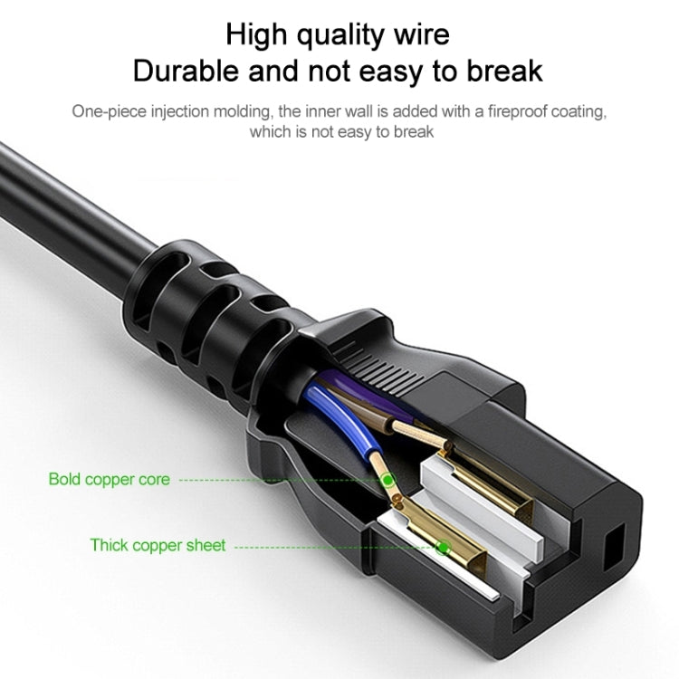 EU Plug Computer PC Power Cord 3 Pin Cable, 1.5m x 1.5, 3m x 1.5, 5m x 1.5