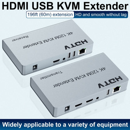 120m HDMI USB KVM 4K Network Extender, EU Plug, US Plug, UK Plug