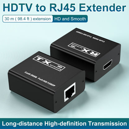 30m HDTV to RJ45 Network Cable Extender