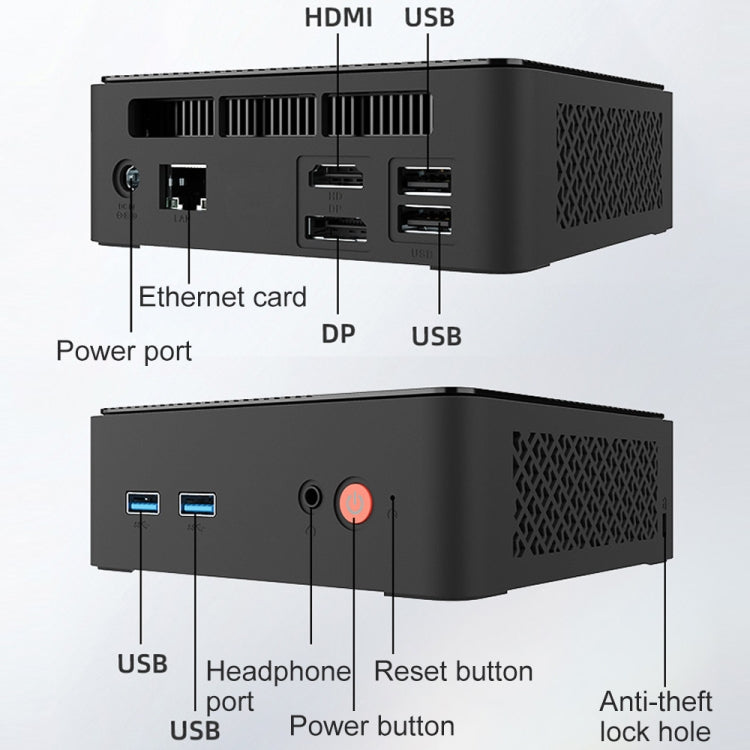 Jumper N100 II Mini PC, Intel 12th Generation Alder Lake-N N100 Quad-core 3.4GHz, RAM: 8GB, ROM: 256GB, Support HDMI(EU Plug), Jumper N100 II