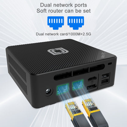 Jumper N100 Pro II Mini PC, Intel 12th Generation Alder Lake-N N100 Quad-core Dual RJ45, RAM: 8GB, ROM: 256GB(EU Plug), Jumper N100 Pro II