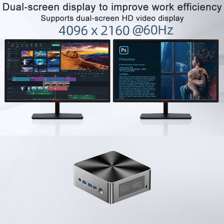 Jumper i5H Mini PC, Intel Alder Lake-N i5-12450H Octa-core 4.4GHz, RAM: 16GB, ROM: 512GB(EU Plug), Jumper i5H
