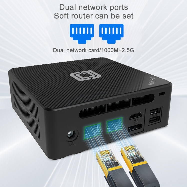 Jumper N100 Pro II Mini PC, Intel 12th Generation Alder Lake-N N100 Quad-core Dual RJ45, RAM: 8GB, ROM: 256GB, Jumper N100 Pro II