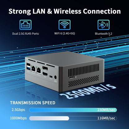 Jumper N305 Mini PC, Intel Alder Lake-N N305 Octa-core 3.8GHz, RAM: 16GB, ROM: 512GB, Jumper N305