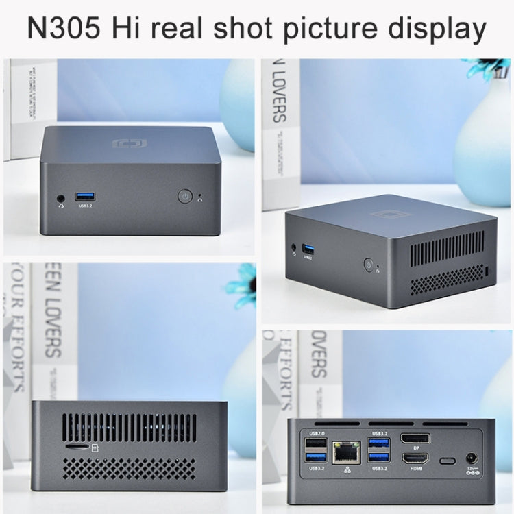 Jumper N305Hi Mini PC, Intel Alder Lake-N i3-N305 Octa-core 3.8GHz, RAM: 16GB, ROM: 512GB, Jumper N305Hi