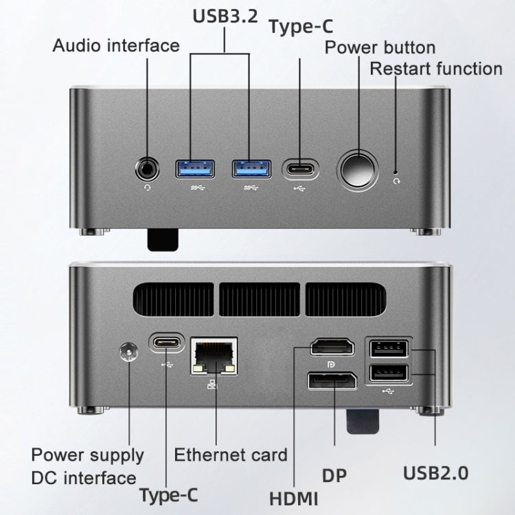 Jumper i5H Mini PC, Intel Alder Lake-N i5-12450H Octa-core 4.4GHz, RAM: 16GB, ROM: 512GB, Jumper i5H