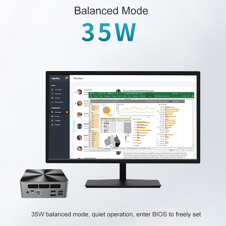 Jumper i5H Mini PC, Intel Alder Lake-N i5-12450H Octa-core 4.4GHz, RAM: 16GB, ROM: 512GB, Jumper i5H