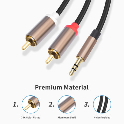 3.5mm Male to 2 RCA Male Audio Cable Amplifier Connector, 1m, 2m, 3m