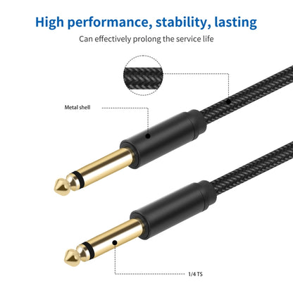 6.35mm 1/4 TRS Male to Male Electric Guitar Audio Cable, 3m, 5m
