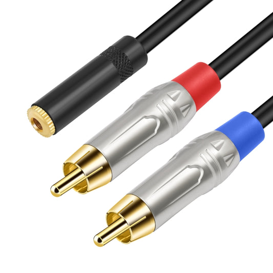 3.5mm 1/8 TRS Stereo Female to Dual RCA Male Y-type Audio Cable, 3.5mm F to 2 RCA