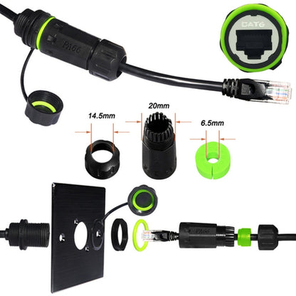 RJ45 8P8C Male to Female IP68 CAT6 Ethernet Connector, CAT6 Ethernet Connector