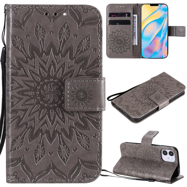 Pressed Printing Sunflower Pattern Horizontal Flip PU Leather Case Holder & Card Slots & Wallet & Lanyard, For iPhone 12 mini, For iPhone 12 / 12 Pro, For iPhone 12 Pro Max, For LG G9, For LG K41S & K51S, For LG K50S