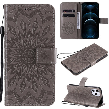 Pressed Printing Sunflower Pattern Horizontal Flip PU Leather Case Holder & Card Slots & Wallet & Lanyard, For iPhone 12 mini, For iPhone 12 / 12 Pro, For iPhone 12 Pro Max, For LG G9, For LG K41S & K51S, For LG K50S