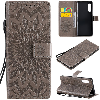 Pressed Printing Sunflower Pattern Horizontal Flip PU Leather Case Holder & Card Slots & Wallet & Lanyard, For iPhone 12 mini, For iPhone 12 / 12 Pro, For iPhone 12 Pro Max, For LG G9, For LG K41S & K51S, For LG K50S