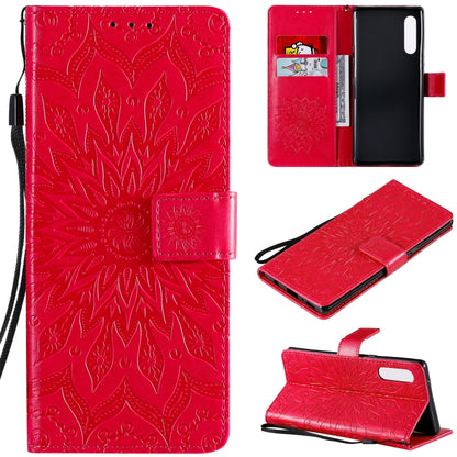 Pressed Printing Sunflower Pattern Horizontal Flip PU Leather Case Holder & Card Slots & Wallet & Lanyard, For iPhone 12 mini, For iPhone 12 / 12 Pro, For iPhone 12 Pro Max, For LG G9, For LG K41S & K51S, For LG K50S