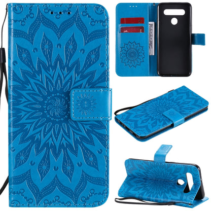 Pressed Printing Sunflower Pattern Horizontal Flip PU Leather Case Holder & Card Slots & Wallet & Lanyard, For iPhone 12 mini, For iPhone 12 / 12 Pro, For iPhone 12 Pro Max, For LG G9, For LG K41S & K51S, For LG K50S