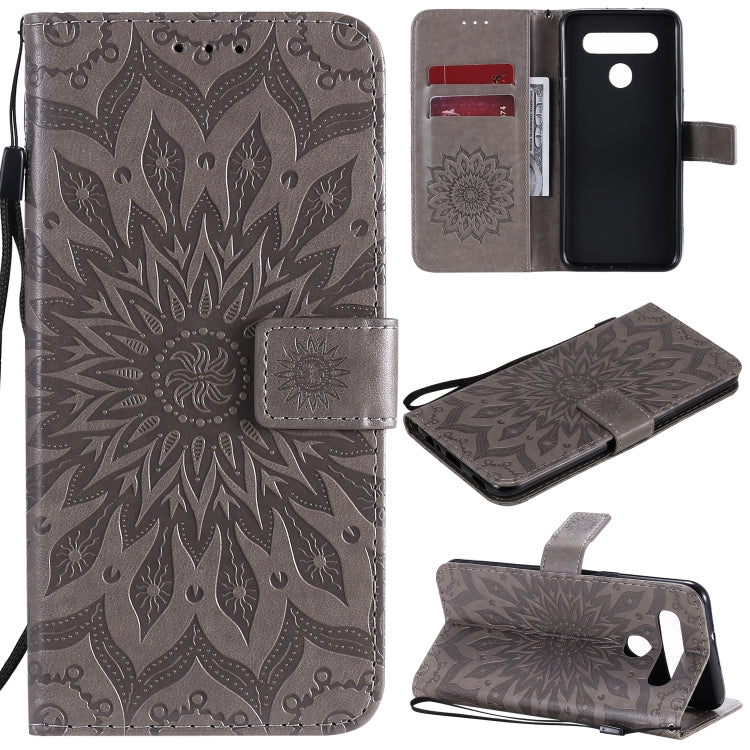 Pressed Printing Sunflower Pattern Horizontal Flip PU Leather Case Holder & Card Slots & Wallet & Lanyard, For iPhone 12 mini, For iPhone 12 / 12 Pro, For iPhone 12 Pro Max, For LG G9, For LG K41S & K51S, For LG K50S