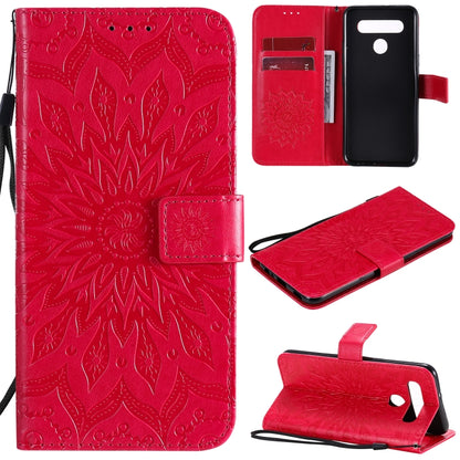 Pressed Printing Sunflower Pattern Horizontal Flip PU Leather Case Holder & Card Slots & Wallet & Lanyard, For iPhone 12 mini, For iPhone 12 / 12 Pro, For iPhone 12 Pro Max, For LG G9, For LG K41S & K51S, For LG K50S