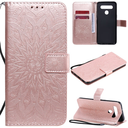 Pressed Printing Sunflower Pattern Horizontal Flip PU Leather Case Holder & Card Slots & Wallet & Lanyard, For iPhone 12 mini, For iPhone 12 / 12 Pro, For iPhone 12 Pro Max, For LG G9, For LG K41S & K51S, For LG K50S
