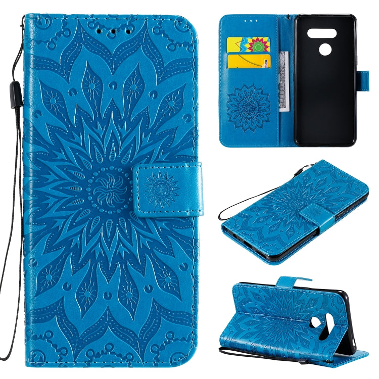 Pressed Printing Sunflower Pattern Horizontal Flip PU Leather Case Holder & Card Slots & Wallet & Lanyard, For iPhone 12 mini, For iPhone 12 / 12 Pro, For iPhone 12 Pro Max, For LG G9, For LG K41S & K51S, For LG K50S