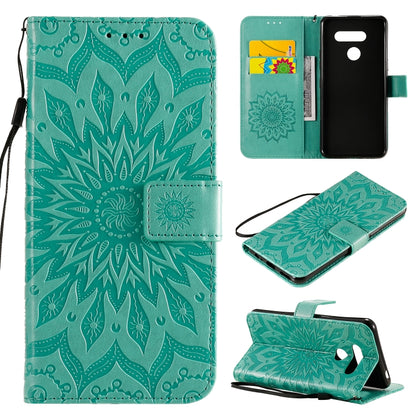 Pressed Printing Sunflower Pattern Horizontal Flip PU Leather Case Holder & Card Slots & Wallet & Lanyard, For iPhone 12 mini, For iPhone 12 / 12 Pro, For iPhone 12 Pro Max, For LG G9, For LG K41S & K51S, For LG K50S