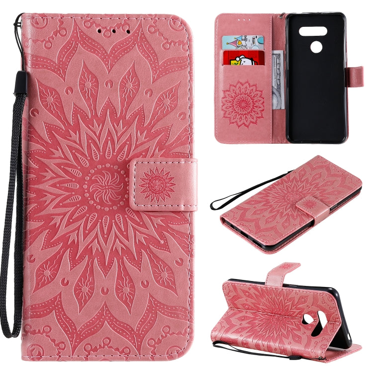 Pressed Printing Sunflower Pattern Horizontal Flip PU Leather Case Holder & Card Slots & Wallet & Lanyard, For iPhone 12 mini, For iPhone 12 / 12 Pro, For iPhone 12 Pro Max, For LG G9, For LG K41S & K51S, For LG K50S