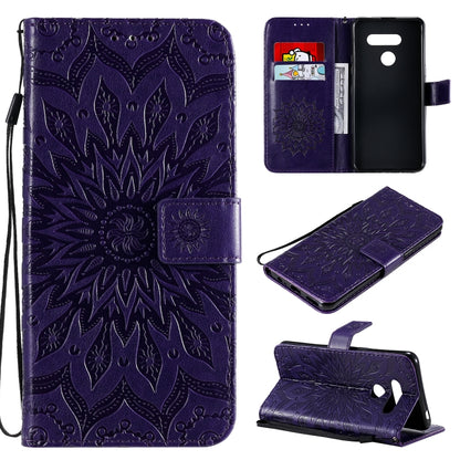 Pressed Printing Sunflower Pattern Horizontal Flip PU Leather Case Holder & Card Slots & Wallet & Lanyard, For iPhone 12 mini, For iPhone 12 / 12 Pro, For iPhone 12 Pro Max, For LG G9, For LG K41S & K51S, For LG K50S