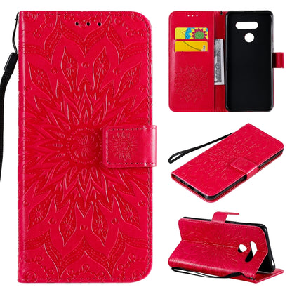 Pressed Printing Sunflower Pattern Horizontal Flip PU Leather Case Holder & Card Slots & Wallet & Lanyard, For iPhone 12 mini, For iPhone 12 / 12 Pro, For iPhone 12 Pro Max, For LG G9, For LG K41S & K51S, For LG K50S