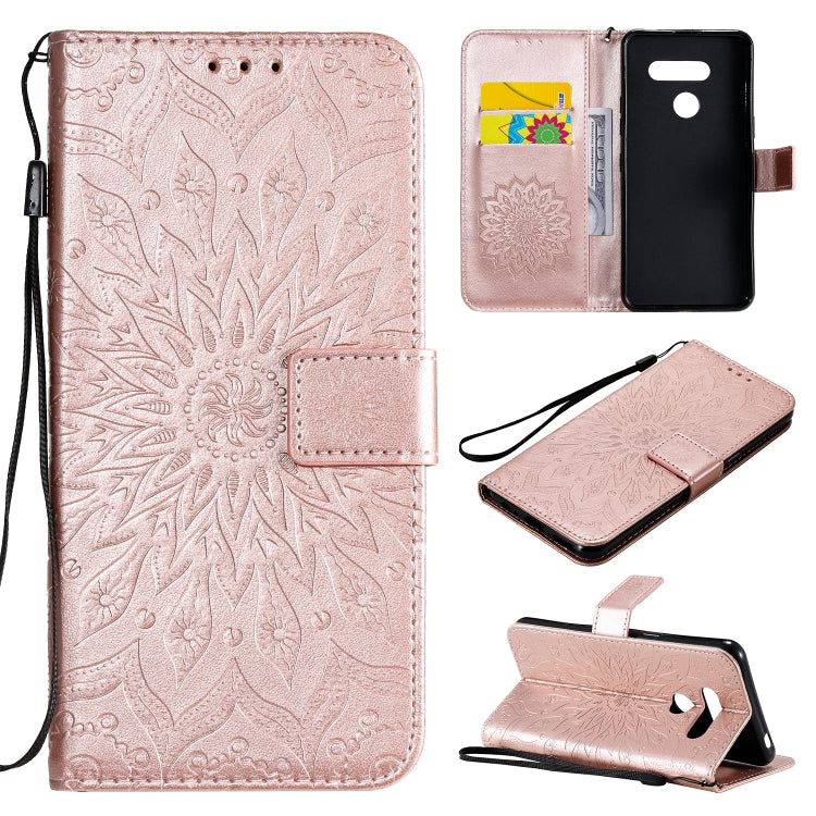 Pressed Printing Sunflower Pattern Horizontal Flip PU Leather Case Holder & Card Slots & Wallet & Lanyard, For iPhone 12 mini, For iPhone 12 / 12 Pro, For iPhone 12 Pro Max, For LG G9, For LG K41S & K51S, For LG K50S
