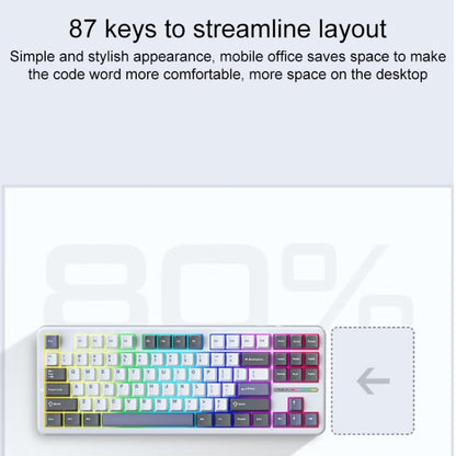 AULA F87 Pro 87 Keys Wired/2.4G/Bluetooth Three Model Customized RGB Mechanical Keyboard